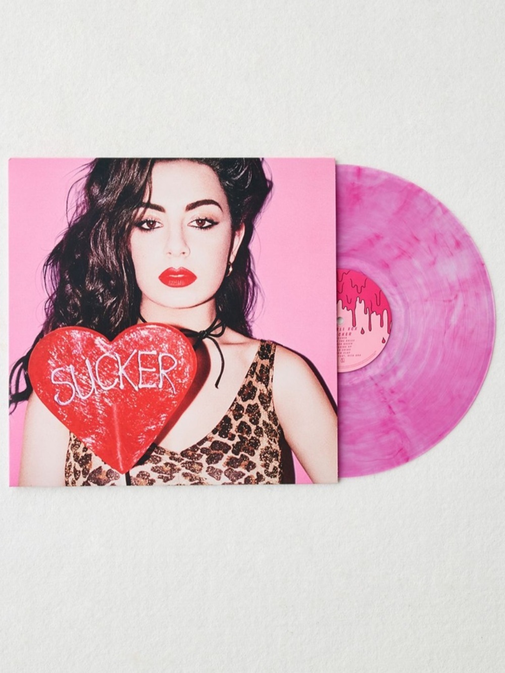 NEW Charli XCX Sucker UO Exclusive Raspberry Pink Marble Vinyl